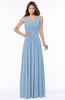 ColsBM Yasmin Dusty Blue Modern V-neck Zip up Floor Length Ruching Bridesmaid Dresses