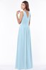 ColsBM Yasmin Ice Blue Modern V-neck Zip up Floor Length Ruching Bridesmaid Dresses