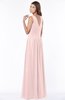 ColsBM Yasmin Pastel Pink Modern V-neck Zip up Floor Length Ruching Bridesmaid Dresses