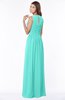 ColsBM Ayla Blue Turquoise Elegant Zip up Chiffon Floor Length Pick up Bridesmaid Dresses