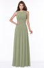 ColsBM Ayla Moss Green Elegant Zip up Chiffon Floor Length Pick up Bridesmaid Dresses
