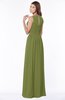 ColsBM Ayla Olive Green Elegant Zip up Chiffon Floor Length Pick up Bridesmaid Dresses