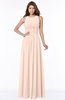 ColsBM Ayla Peach Puree Elegant Zip up Chiffon Floor Length Pick up Bridesmaid Dresses