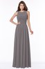 ColsBM Ayla Ridge Grey Elegant Zip up Chiffon Floor Length Pick up Bridesmaid Dresses
