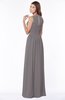 ColsBM Ayla Ridge Grey Elegant Zip up Chiffon Floor Length Pick up Bridesmaid Dresses