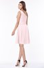 ColsBM Braylee Petal Pink Mature Sleeveless Zip up Chiffon Knee Length Bridesmaid Dresses