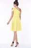 ColsBM Aiyana Daffodil Elegant One Shoulder Sleeveless Zip up Chiffon Ruching Bridesmaid Dresses