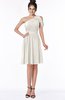 ColsBM Aiyana Off White Elegant One Shoulder Sleeveless Zip up Chiffon Ruching Bridesmaid Dresses