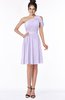 ColsBM Aiyana Pastel Lilac Elegant One Shoulder Sleeveless Zip up Chiffon Ruching Bridesmaid Dresses