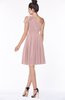 ColsBM Aiyana Silver Pink Elegant One Shoulder Sleeveless Zip up Chiffon Ruching Bridesmaid Dresses