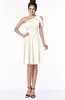 ColsBM Aiyana Whisper White Elegant One Shoulder Sleeveless Zip up Chiffon Ruching Bridesmaid Dresses