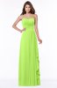 ColsBM Lana Bright Green Gorgeous Sleeveless Chiffon Floor Length Ruching Bridesmaid Dresses