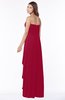 ColsBM Lana Dark Red Gorgeous Sleeveless Chiffon Floor Length Ruching Bridesmaid Dresses