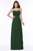 ColsBM Lana Hunter Green Gorgeous Sleeveless Chiffon Floor Length Ruching Bridesmaid Dresses