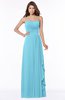 ColsBM Lana Light Blue Gorgeous Sleeveless Chiffon Floor Length Ruching Bridesmaid Dresses
