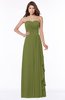 ColsBM Lana Olive Green Gorgeous Sleeveless Chiffon Floor Length Ruching Bridesmaid Dresses