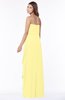 ColsBM Lana Pastel Yellow Gorgeous Sleeveless Chiffon Floor Length Ruching Bridesmaid Dresses
