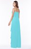 ColsBM Lana Turquoise Gorgeous Sleeveless Chiffon Floor Length Ruching Bridesmaid Dresses