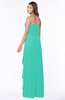 ColsBM Lana Viridian Green Gorgeous Sleeveless Chiffon Floor Length Ruching Bridesmaid Dresses