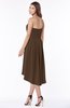 ColsBM Anahi Chocolate Brown Gorgeous A-line Strapless Half Backless Ruching Bridesmaid Dresses
