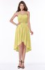 ColsBM Anahi Misted Yellow Gorgeous A-line Strapless Half Backless Ruching Bridesmaid Dresses