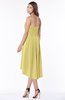 ColsBM Anahi Misted Yellow Gorgeous A-line Strapless Half Backless Ruching Bridesmaid Dresses
