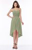 ColsBM Anahi Moss Green Gorgeous A-line Strapless Half Backless Ruching Bridesmaid Dresses