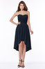ColsBM Anahi Navy Blue Gorgeous A-line Strapless Half Backless Ruching Bridesmaid Dresses