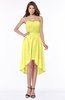 ColsBM Anahi Pale Yellow Gorgeous A-line Strapless Half Backless Ruching Bridesmaid Dresses