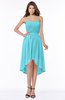 ColsBM Anahi Turquoise Gorgeous A-line Strapless Half Backless Ruching Bridesmaid Dresses