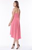 ColsBM Anahi Watermelon Gorgeous A-line Strapless Half Backless Ruching Bridesmaid Dresses