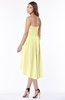 ColsBM Anahi Wax Yellow Gorgeous A-line Strapless Half Backless Ruching Bridesmaid Dresses