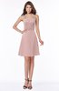 ColsBM Marjorie Blush Pink Modest A-line Halter Chiffon Knee Length Bridesmaid Dresses