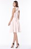 ColsBM Marjorie Light Pink Modest A-line Halter Chiffon Knee Length Bridesmaid Dresses