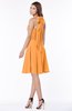 ColsBM Marjorie Orange Modest A-line Halter Chiffon Knee Length Bridesmaid Dresses