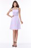 ColsBM Marjorie Pastel Lilac Modest A-line Halter Chiffon Knee Length Bridesmaid Dresses