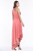 ColsBM Maggie Coral Luxury A-line Zip up Chiffon Floor Length Ruching Bridesmaid Dresses