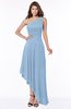 ColsBM Maggie Dusty Blue Luxury A-line Zip up Chiffon Floor Length Ruching Bridesmaid Dresses