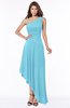ColsBM Maggie Light Blue Luxury A-line Zip up Chiffon Floor Length Ruching Bridesmaid Dresses