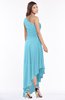 ColsBM Maggie Light Blue Luxury A-line Zip up Chiffon Floor Length Ruching Bridesmaid Dresses