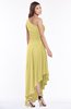 ColsBM Maggie Misted Yellow Luxury A-line Zip up Chiffon Floor Length Ruching Bridesmaid Dresses