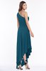 ColsBM Maggie Moroccan Blue Luxury A-line Zip up Chiffon Floor Length Ruching Bridesmaid Dresses