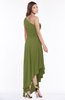 ColsBM Maggie Olive Green Luxury A-line Zip up Chiffon Floor Length Ruching Bridesmaid Dresses