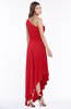 ColsBM Maggie Red Luxury A-line Zip up Chiffon Floor Length Ruching Bridesmaid Dresses