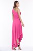 ColsBM Maggie Rose Pink Luxury A-line Zip up Chiffon Floor Length Ruching Bridesmaid Dresses