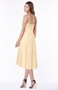 ColsBM Amaya Apricot Gelato Mature A-line Strapless Chiffon Knee Length Ruching Bridesmaid Dresses