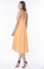 ColsBM Amaya Apricot Mature A-line Strapless Chiffon Knee Length Ruching Bridesmaid Dresses