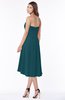 ColsBM Amaya Blue Green Mature A-line Strapless Chiffon Knee Length Ruching Bridesmaid Dresses