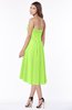 ColsBM Amaya Bright Green Mature A-line Strapless Chiffon Knee Length Ruching Bridesmaid Dresses
