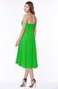 ColsBM Amaya Jasmine Green Mature A-line Strapless Chiffon Knee Length Ruching Bridesmaid Dresses
